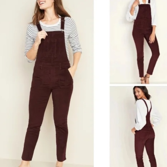 Straight Leg Corduroy Overalls - Picture 1 of 7
